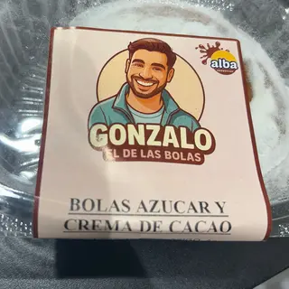 BOLAS D GONZALO SABOR AZUCAR RELLENO CREMA DE CACAO