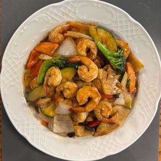 Gambas con verduras