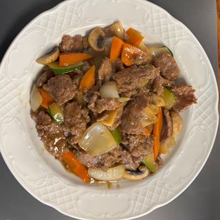 Ternera con salsa ostra