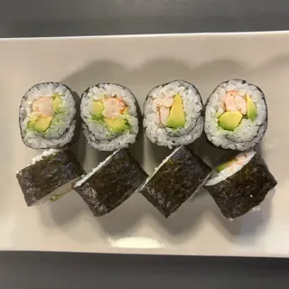 Maki gambas y aguacate