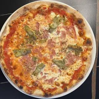 PIZZA JAMÓN Y ALCACHOFA (30Cm.)