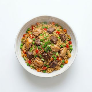 Arroz con pollo o ternera