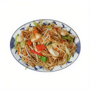 Fideos Chinos Con Tres Delicias