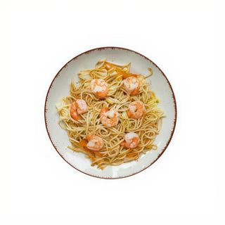 Fideos Chinos Con Gambas