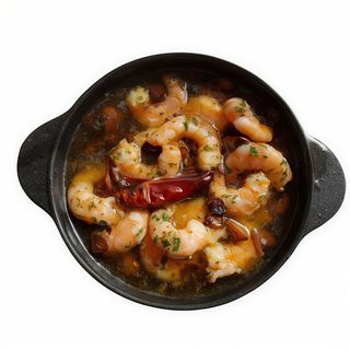 Gambas Con Champiñones