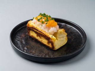 Brioche de tartar de gamba de Huelva