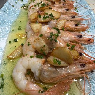 Gamba blanca de huelva al ajillo