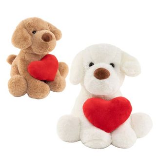 perrito peluche con corazon