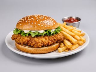 Menú Hamburguesa de pollo empanado