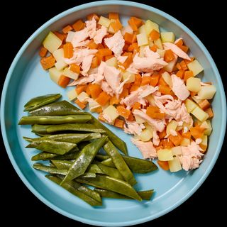 Salmón con verduras y patata (+10 meses)