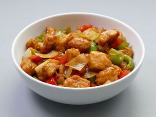 45. Pollo con salsa agridulce