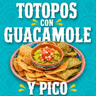 Totopos con Guacamole y Pico de Gallo