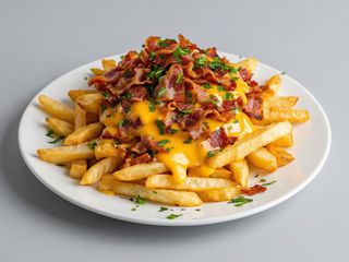 Papas con queso cheddar
