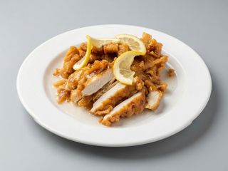 Pollo Crujiente Con Salsa Limón