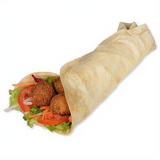 Durum De Falafel Con Humus