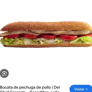 Bokata de pechuga de pollo y vegetales  con salsa alioli