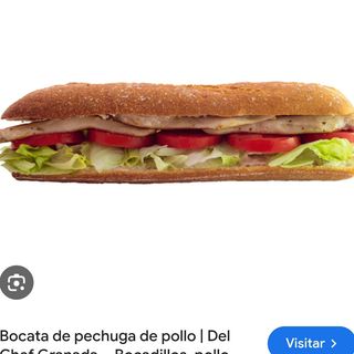 Bokata de pechuga de pollo y vegetales  con salsa alioli