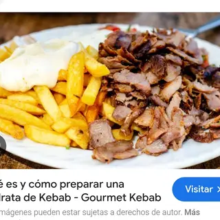 Menú plato kebab de carne mixta