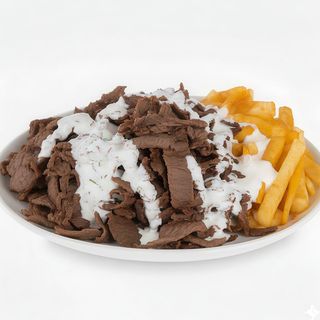 Plato shawarma sin verduras