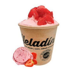 Tarrina de fresa 100% con base de leche 500 ml