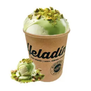 Tarrina chocolate blanco con pistacho 500 ml