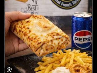 Taco  de ternera gratinado menu