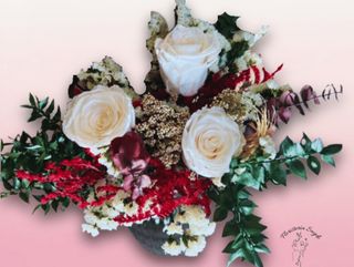Ramo Preservado de Rosas Blancas