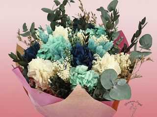 Ramo Preservado con Hortensias en tonos azules