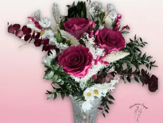 RAMO PRESERVADO DE ROSAS ROSA