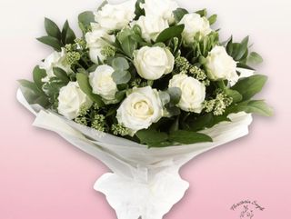 Ramo de Rosas Blancas Frescas