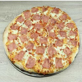 Pizza de jamón york y queso