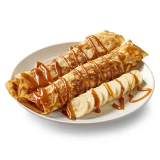 2 crepés de dulce de leche y plátano