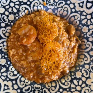 Arroz Meloso De Gambas Y Setas