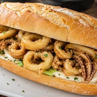 Pan con calamares