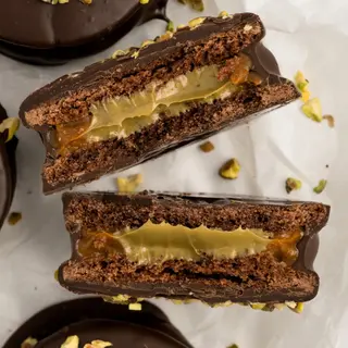 Pistacho y chocolate negro