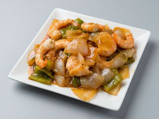 Gambas Con Salsa De Ostras