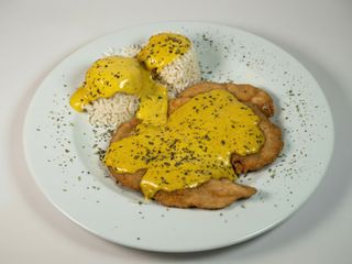Pechuga curry con arroz