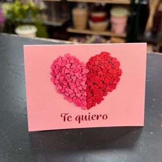Tarjeta Te quiero "Corazón Rosa"