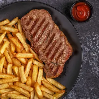 Bistec de ternera con guarnición