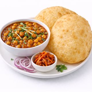 Chole Bhature (Curry de Garbanzos con Pan Frito)