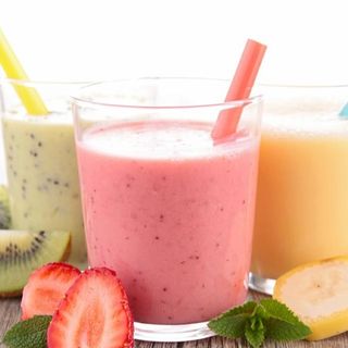 Batido de fresa platano