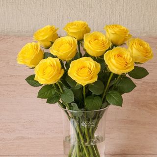 Ramo de 10 rosas amarilla