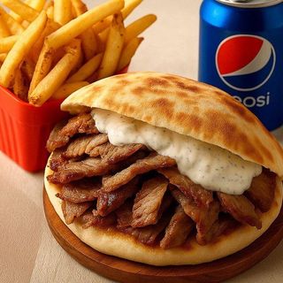 Menú Kebab Solo Carne Y Salsa