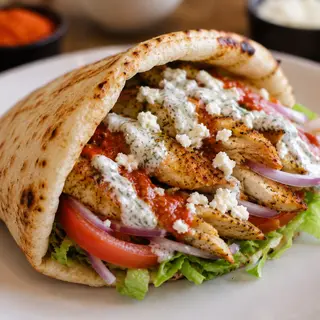 Shawarma de pollo especiado