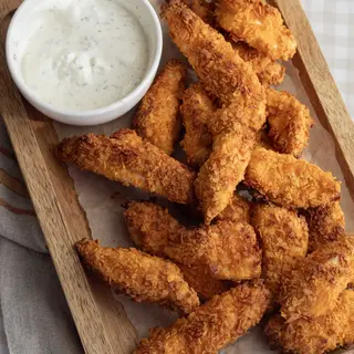 Tiras de pollo crujiente