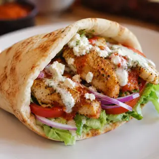 Pita de pollo especiado