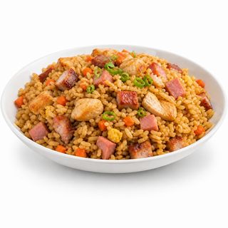 Arroz especial (Chino venezolano) con cerdo, pollo y jamón