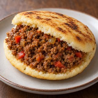 Arepa de carne molida