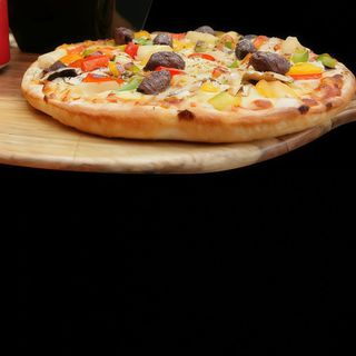 Pizza Mac Pizza Bueno (Mediana) kebab champiñón aceitunas cebolla