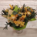 Ramo Flor Seca En Tonos amarillo y verde 